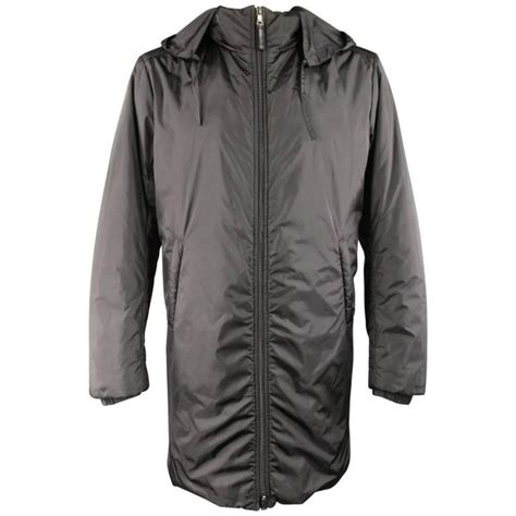 mens small prada rain jacket|prada overcoat.